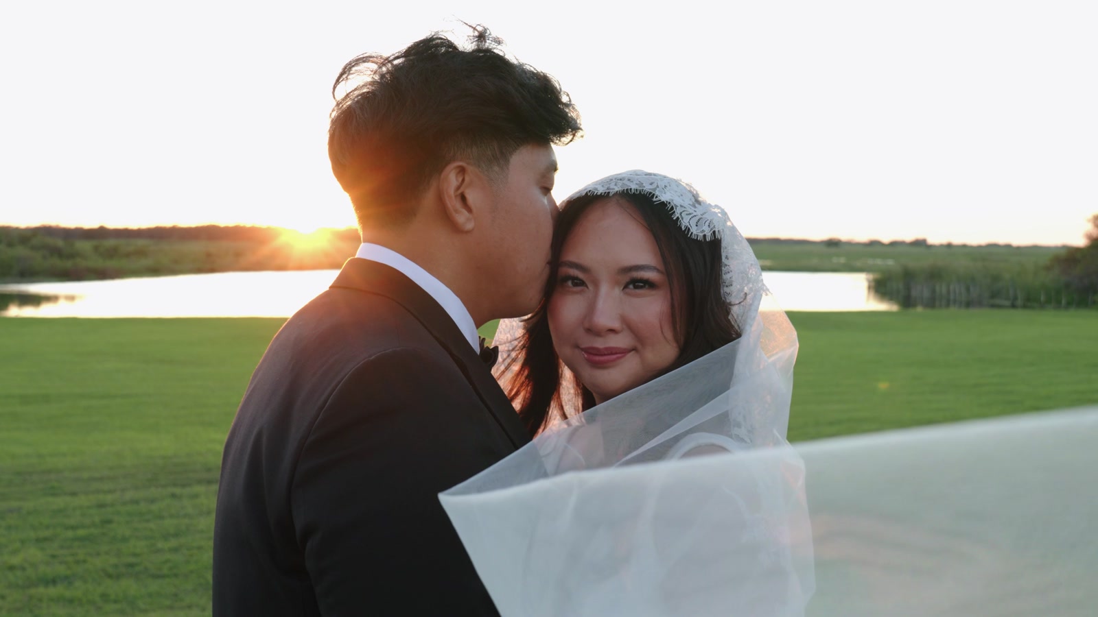 Kelly + Hieu on their wedding day