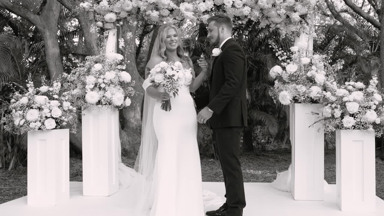 Olivia + Justin on their wedding day